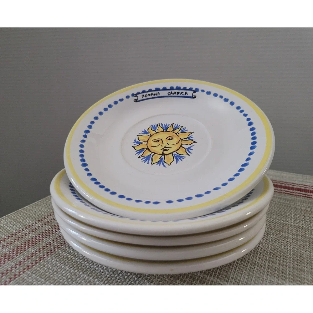Espresso Plates Sun Pattern Canape Plates‎ by Romana Sambuca Small Plate 5 Set